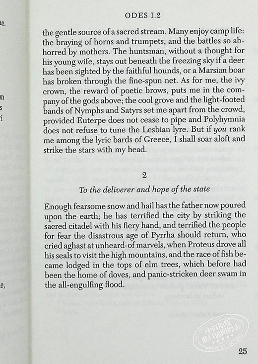 【中商原版】贺拉斯：希腊抒情颂诗颂歌集 英文原版 Horace Odes and Epodes 商品图5