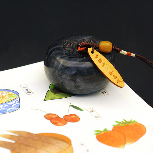 【静思书轩】黑柿子书镇  部分有天然纹路，介意慎拍 商品图5