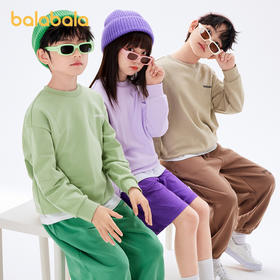 巴拉巴拉女童卫衣男童秋装2023新款宝宝长袖洋气儿童上衣亲子装潮