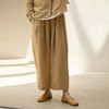 绽放410朵【甜茶系列·蜂蜜】亚麻宽松阔腿九分萝卜裤 商品缩略图1
