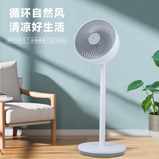 艾青春空气循环扇家用电风扇直流低噪台地两用式摇头落地扇BW-DFS2102 白色 商品图1