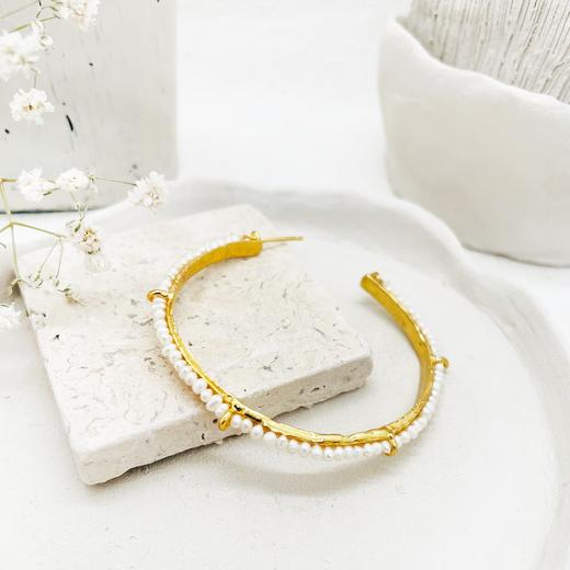 北京仓｜Elise Tsikis-Kimina-中号 珍珠 耳环［美国设计师］ 商品图0