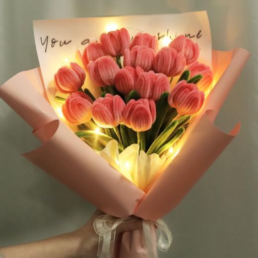 扭扭棒花束郁金香手工DIY自制花材料包编织自己做捧花送女友礼物 商品图2