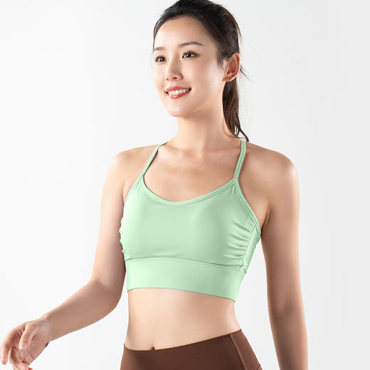 跃牌【倚窗听雨系列】褶皱聚拢防震高强度瑜伽背心Wx28-23 商品图1
