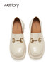 westory马衔扣厚底乐福鞋女2023新款软底英伦设计感增高通勤55841 商品缩略图2