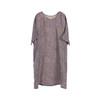 绽放414【甜茶系列·紫薯芋泥】100%苎麻脏染宽松茧型气质连衣裙 商品缩略图3
