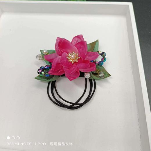 最新款抖音小众公主风荷花发圈高级感气质发绳精致皮筋女扎头绳 商品图2