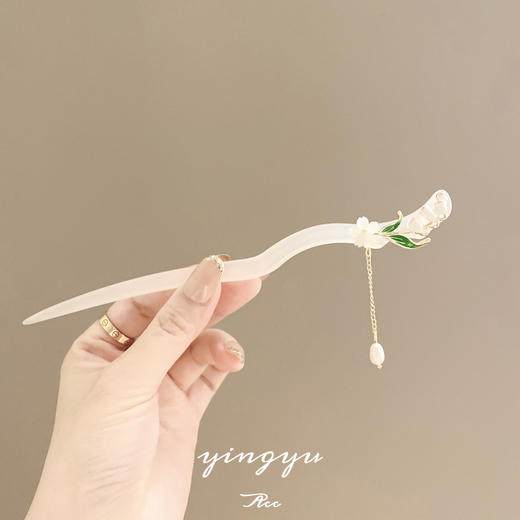 风铃古风步摇天青冻发簪国风清冷发钗旗袍丸子头盘发簪子 商品图1