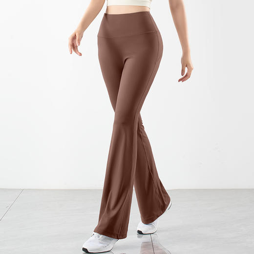 跃牌【倚窗听雨系列】莱卡高腰提臀微喇瑜伽喇叭裤CK030 商品图8