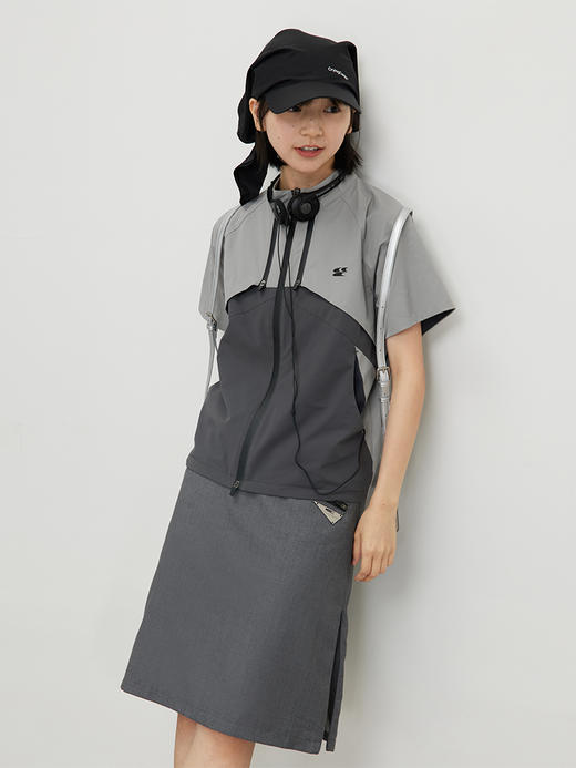 CryingCenter利落分割结构短款轻机能拼接外套上衣短袖哭喊中心 商品图2