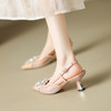 轻奢名媛风，尖头网纱拼接后空凉鞋DMJ-Z81262F 商品缩略图7