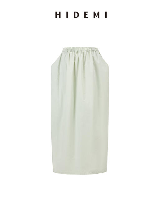 HIDEMI度假系列系带绑带褶皱花苞设计感吊带背心套装 背心/半裙 婴儿粉/奶油绿 商品图4