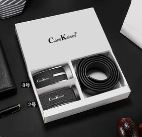 黛唯梵【六月佳礼！】男人味十足的头层牛皮腰带，磨砂扣精致无比，配上礼盒装，送礼自用两相宜。