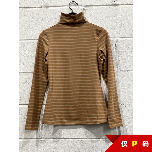 Theory/希尔瑞  女士匹马棉混纺微弹休闲条纹高领长袖针织 商品图0
