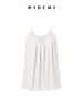 HIDEMI度假系列褶皱肌理感微灯笼式吊带套装 奶油白/奶油紫 背心/半裙 商品缩略图2