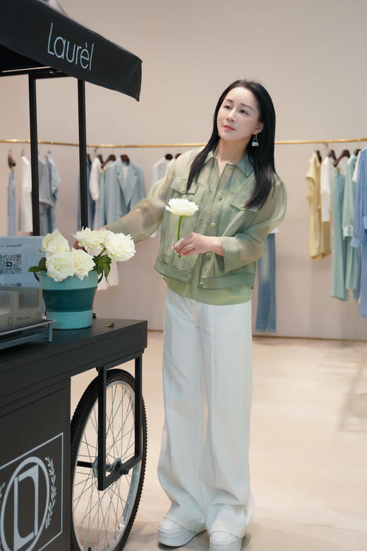 【牛仔棉】Laurel劳芮 别致拼接牛仔阔腿裤LWL341K00300 商品图1