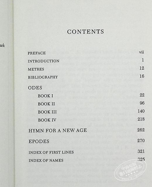 【中商原版】贺拉斯：希腊抒情颂诗颂歌集 英文原版 Horace Odes and Epodes 商品图4