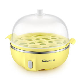 小熊（Bear） 煮蛋器 双层定时蒸蛋器全不锈钢自动断电14个蛋早餐 ZDQ-B07T2