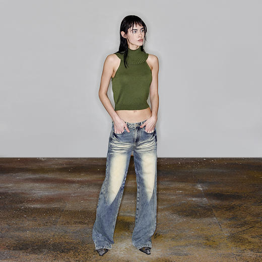 NUTH“双变向”｜高领背心女夏季薄款针织显瘦辣妹无袖上衣 商品图4