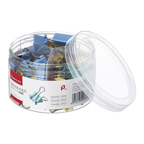 齐心彩色长尾票夹B4051套装(4、5、6#）