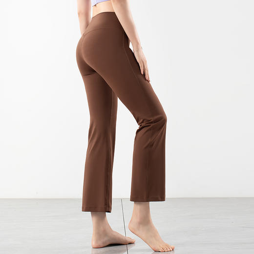 跃牌【倚窗听雨系列】直筒高腰提臀裸感瑜伽九分裤CK027 商品图4