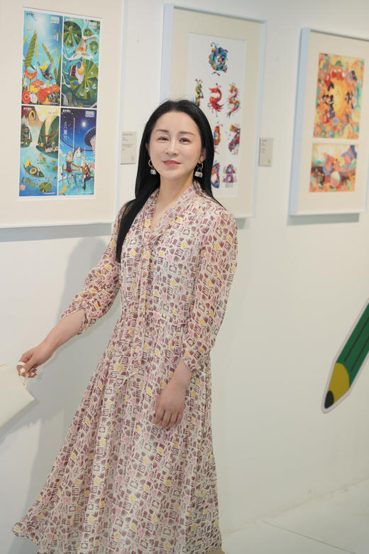 【环保真丝】Laurel劳芮 趣味图案飘带领连衣裙LWL342Y12500 商品图1