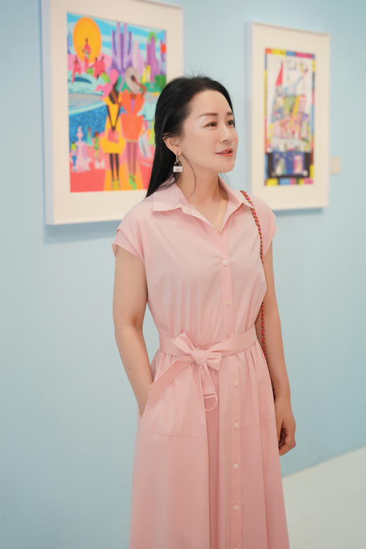 【长绒棉】Laurel劳芮 时尚前卫盖袖粉连衣裙LWL342Y05400 商品图4