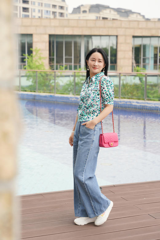  Laurel劳芮 气质拼接牛仔阔腿裤LWL341K05000 商品图1