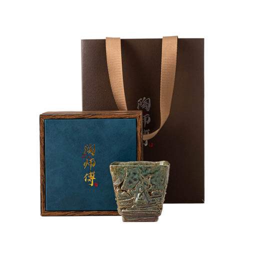 敦煌印象四方杯手作志野烧茶盏主人杯日式轻奢家用陶瓷茶杯品茗杯 商品图3