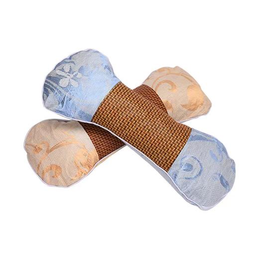 【买1送1冰丝艾草骨头枕】夏季冰凉艾草颈椎枕 清凉入睡 放松颈椎家用灸护颈冰丝骨头枕头 商品图3