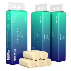 良布（DELLBOO）良布纯竹浆无芯扁卷4层