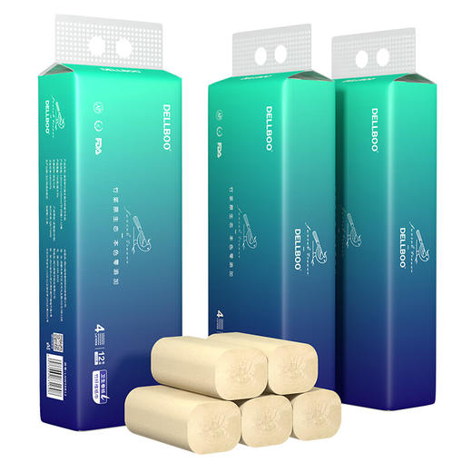 良布（DELLBOO）良布纯竹浆无芯扁卷4层 商品图0