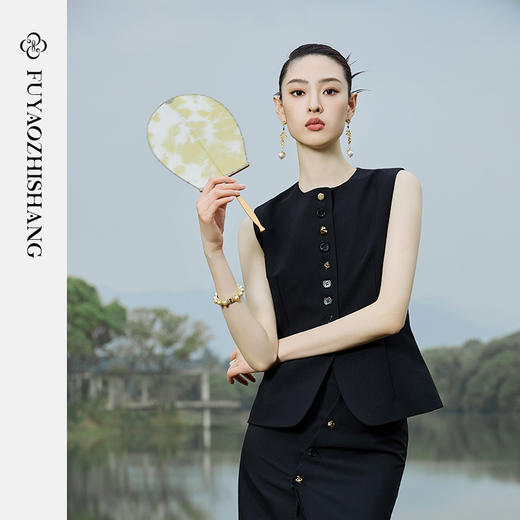 IWY/扶摇系列 夏季中式无袖修身马甲+半身裙23FYV153 商品图2