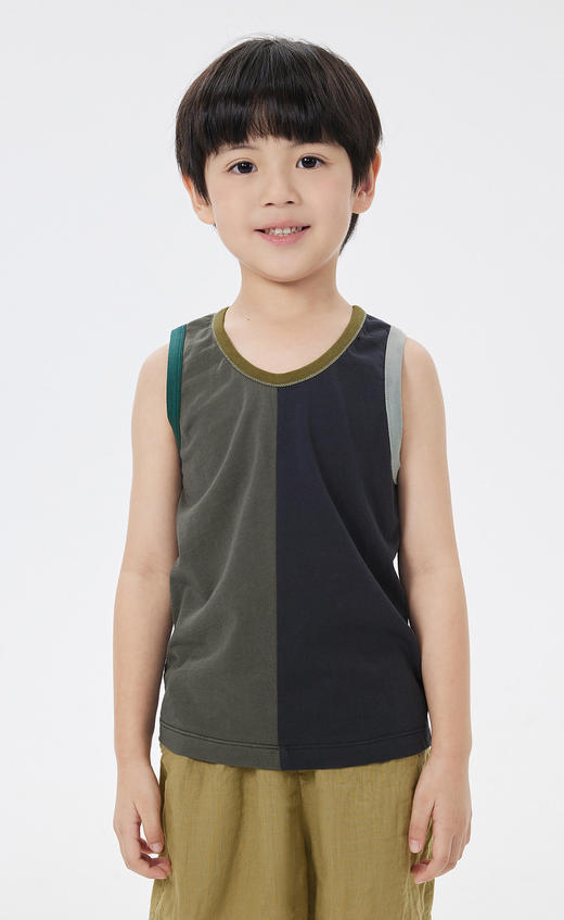 jnby  23年夏款  长绒棉个性撞色背心  1N6012520 商品图5