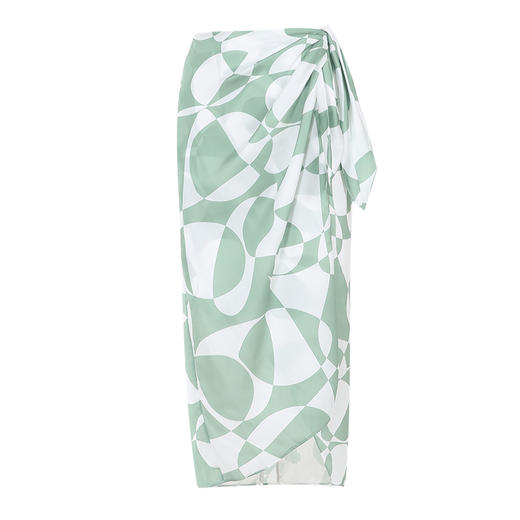 VIMAGE纬漫纪夏季新款大方裙摆开叉印花半身裙V1906526 商品图6