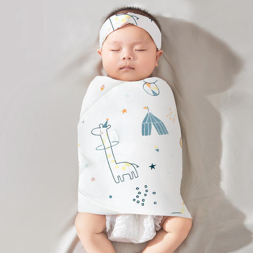 【一巾多用 既防惊跳又护肚】婴儿防惊跳神器新生儿睡袋宝宝防惊吓睡觉襁褓巾春夏薄款a类包巾 商品图8