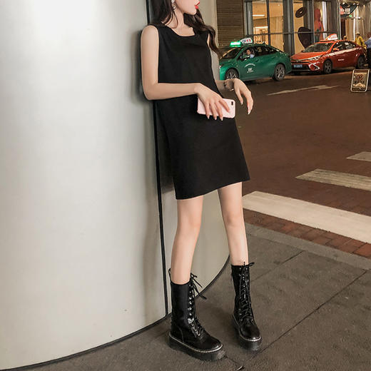 裁缝学苑AQ39 小黑裙打底背心裙子纸样吊带裙连衣裙服装打版裁剪 商品图3