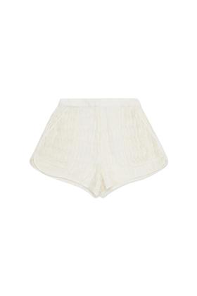 Jonathan Simkhai - Naara Cotton Mesh Short - Natural - 女装  - 短裤 - 白色