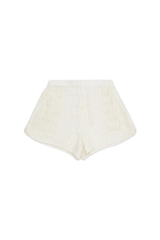 Jonathan Simkhai - Naara Cotton Mesh Short - Natural - 女装  - 短裤 - 白色 商品图0