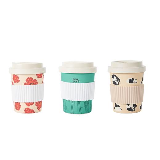 BBC Earth绿色星球系列 熊猫大王花仙人掌竹纤维材质竹粉杯咖啡杯350ml 商品图4