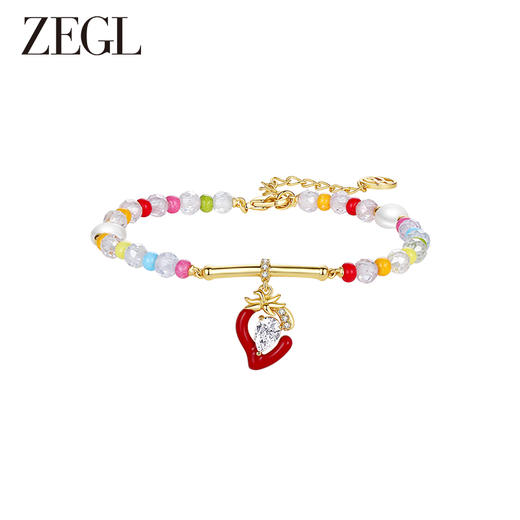 ZEGL设计师缤纷水果系列草莓串珠多巴胺穿搭手链女芒果夏天手饰 商品图2