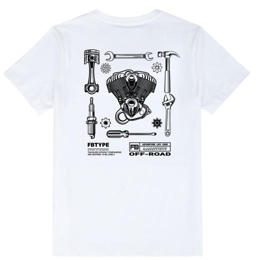自由基地夏季摩托机车motorcycles零件图案印花短袖T恤户外休闲衫 NMT-2000 商品图3