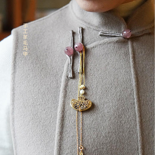 裁缝学苑AQ17  羊毛呢中式盘扣双面羊绒马甲纸样新女装打版图纸 商品图5