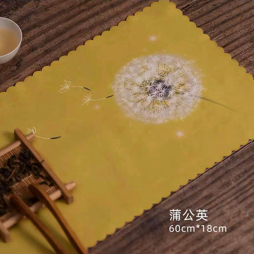 干泡垫·麂皮绒/茶席日式干泡茶布禅意茶桌布茶旗茶垫布艺茶具桌旗中式 商品图1