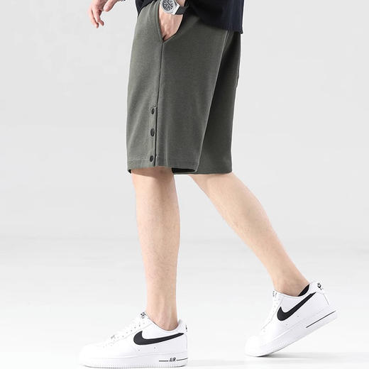 跃牌【跃LEAP-ACTIVE】系列潮牌高端排扣男士短裤夏季时尚宽松休闲五分裤子男款抽绳运动中裤319 商品图2