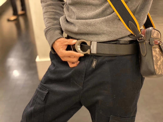 稀有款！Coach C字头双面男士宽版皮带38mm 商品图7