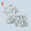 SAINTJOY/上久楷女式蓝灰色印花短袖睡衣套装  JWS21009 商品缩略图7