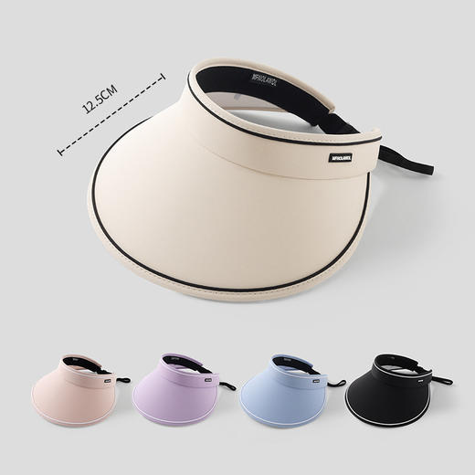 【UV防护，遮阳遮脸，夏季必备！】大帽檐可折叠骑车防紫外线空顶防晒帽，女性专属！ 商品图2