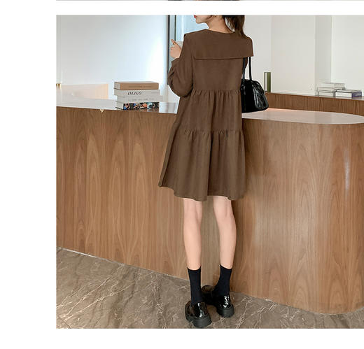 裁缝学苑AQ27 长袖复古娃娃领连衣裙纸样女装短裙子样板裁剪图纸 商品图8