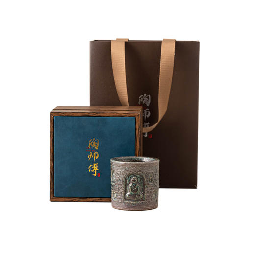 敦煌印象青铜釉孟禅主人杯日式志野烧陶瓷茶杯品茗杯手工窑变茶盏 商品图4
